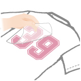 透明シートをはがす