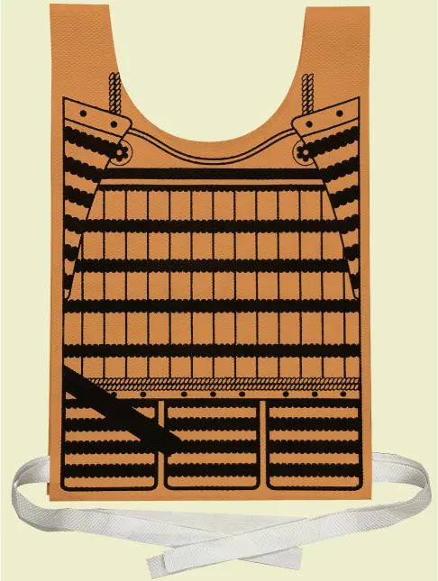 「甲冑ビブス（壱）」の裏面のデザインの画像