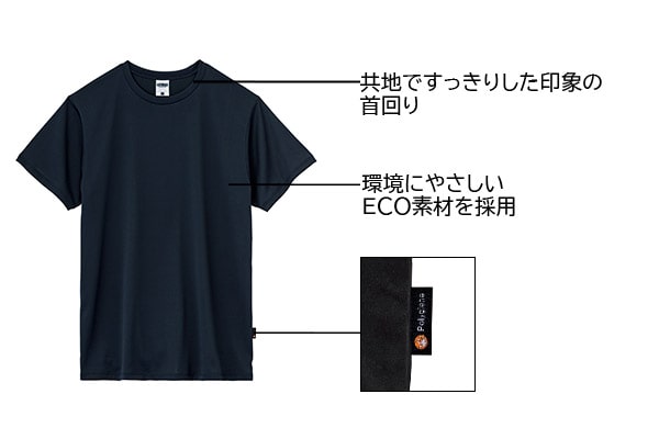 リサイクルポリエステルTシャツのピスネーム